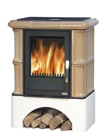 фото Керамическая печь ABX Bavaria K табак белый цоколь