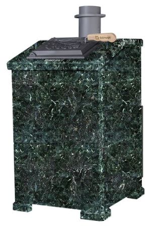 фото Печь для бани Гефест ЗК 40 в облицовке Президент 1130/40 Пироксенит