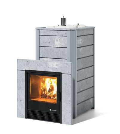 фото Печь для бани Easysteam Ялта 40/2024 в облицовке из камня