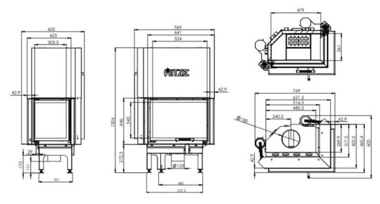 фото Каминная топка Hitze AL9RGH/LGH D decor