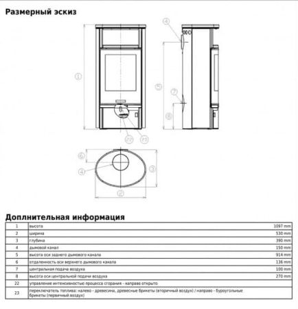 фото Печь-камин Atlantik 5 с панорамным стеклом черная сталь ABX