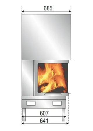 фото Трёхсторонняя каминная топка Axis H1200 3V
