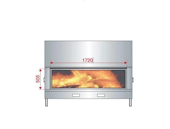 фото Длинная каминная топка Axis H1600 XXL DF