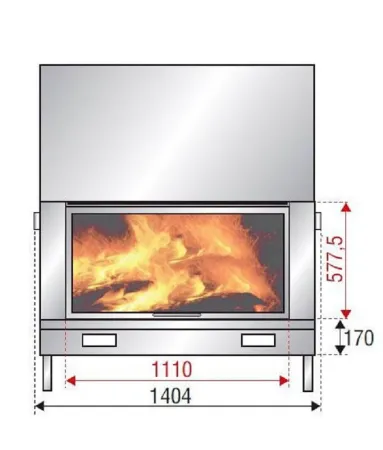 фото Каминная топка Axis H1400