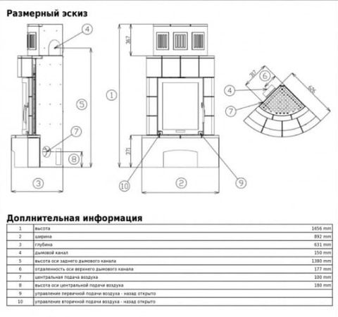 фото Керамический камин Normandie, угловой