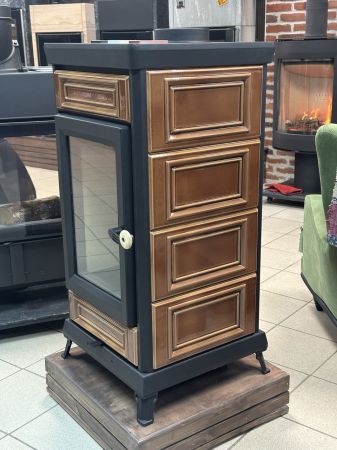 фото Печь-камин Astov Майолика карамель