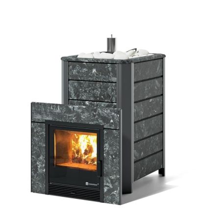 фото Печь для бани Easysteam Ялта 35/2024 в облицовке из камня