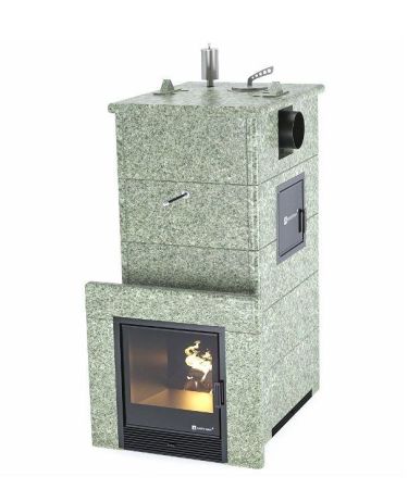 фото Печь Геленджик М2 в полноценном кожухе с закрытым верхом с боковым подключением
