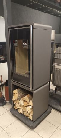 фото Печь-камин Астов Куб ПК 4581 металл с дровником 