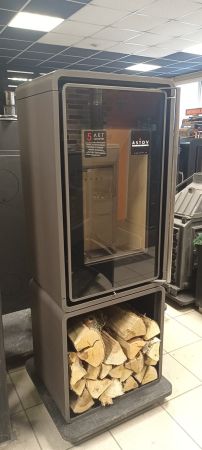 фото Печь-камин Астов Куб ПК 4581 металл с дровником 