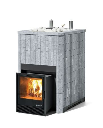 фото Печь для бани Easysteam Домна 45 К в полноценном наборном кожухе