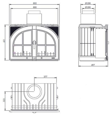 фото Чугунная каминная топка Lacunza Sara