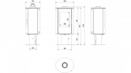 фото Печь-камин Kratki Koza AB/S/N/O/DR