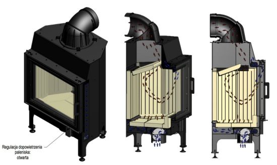 фото Каминная топка подового горения Nadia 13 KRATKI из котловой стали