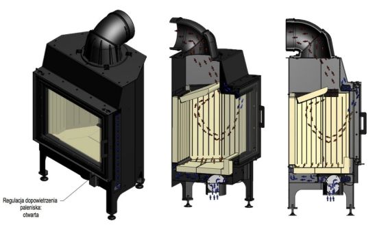 фото Каминная топка MBM L BS Г-образное стекло