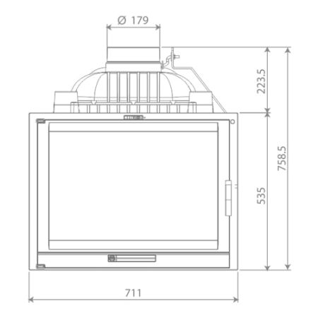фото Каминный вкладыш Nordflam La Braise CDP (чугун)