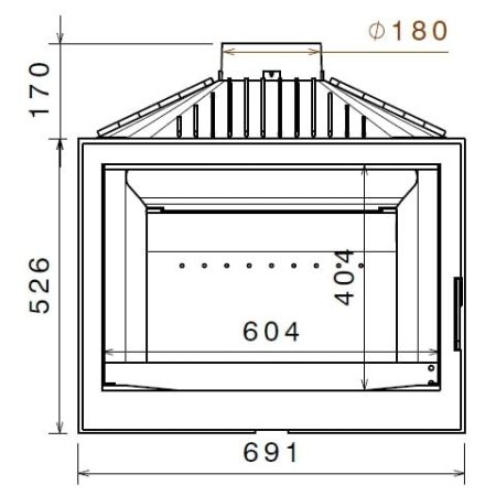 фото Каминная топка Liseo LCI 007 GFLR два боковых стекла