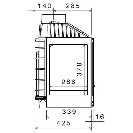фото Каминная топка Liseo LCI 007 GFLR два боковых стекла