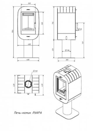 фото Печь-камин Лаура Мета-Бел