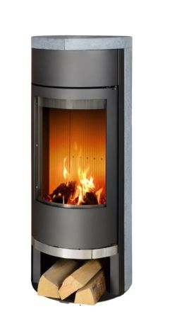 фото Печь-камин Vigo с каменной плитой из талькохлорита