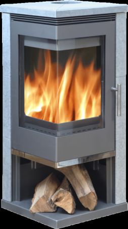 фото ABX Admiral угловая печь-камин облицованная натуральным камнем