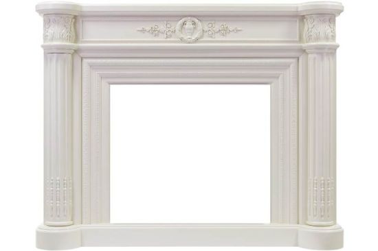 фото Белый портал для пристенного электрокамина Manor