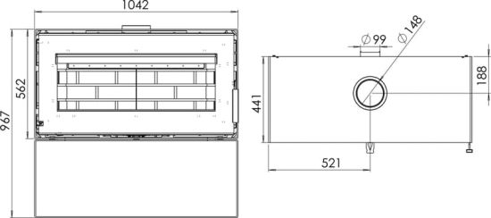 фото Печь-камин Монблан Мета-Бел