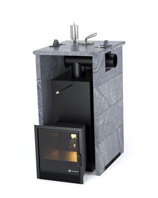  фото Печь для бани Easysteam Анапа в трехстороннем кожухе с закрытым верхом с боковым подключением