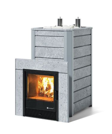 фото Печь для бани Easysteam Ялта 40 К/2024 в облицовке из камня