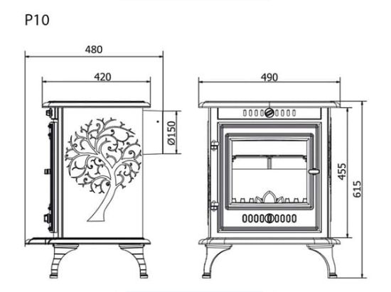 фото Печь-камин Kaw-Met P10