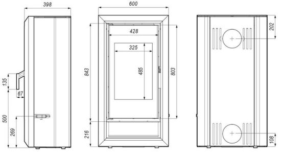 фото Печь-камин Defro Home Ignis Black & White