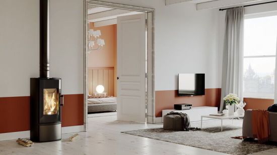 фото Печь-камин Defro Home Orbis Color