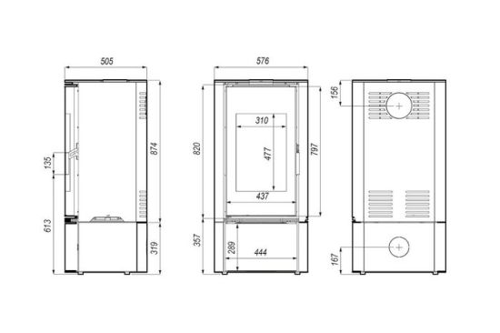 фото Печь-камин Defro Home Orbis Black & White