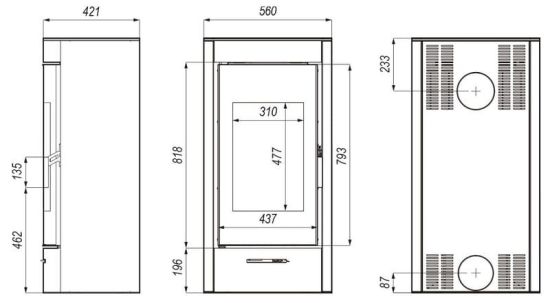 фото Печь-камин Defro Home Orti Color