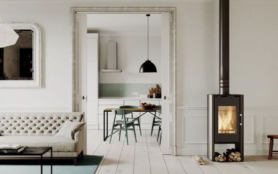 фото Печь-камин Defro Home Solum Log Color