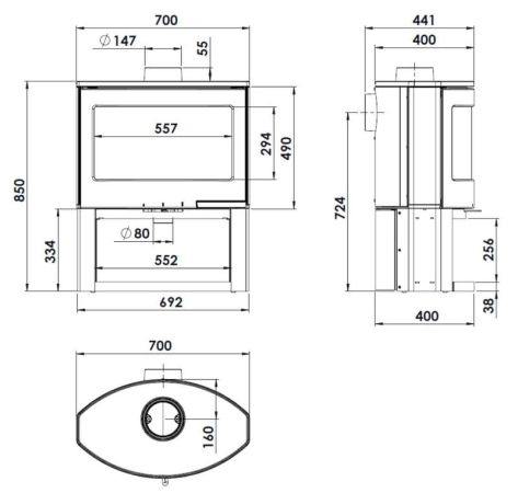 фото Печь-камин Lacunza Bristol