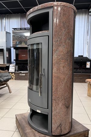 фото Печь-камин Polar 6 в облицовке гранит парадизо ABX