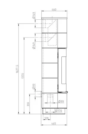 фото Печь-камин Thorma Delia Standard Ceramic