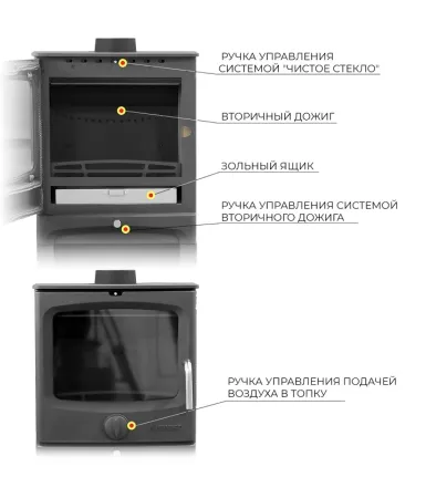 фото Печь-камин Эверест W8M