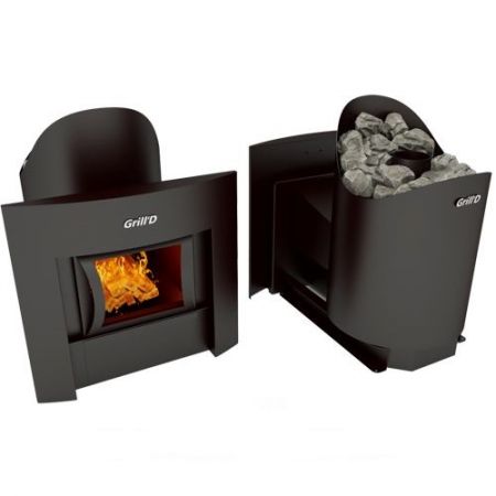 фото Печь для бани Grill'D Aurora 160 window black