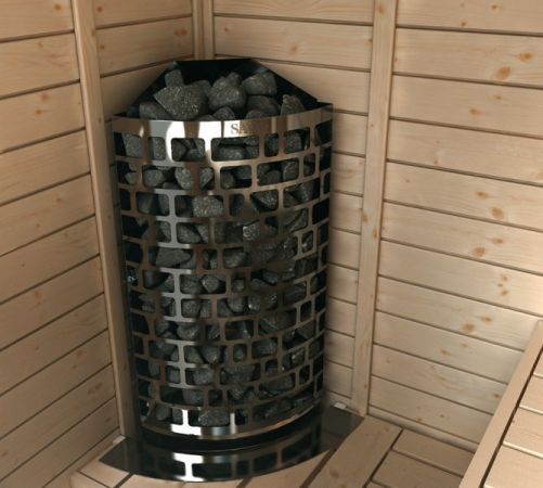 фото Угловая электрическая печь для сауны SAWO ARIES ARI3-75NB-CNR-P