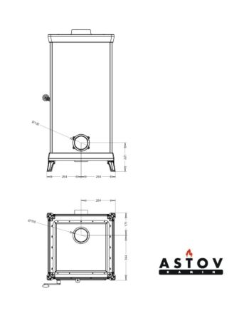 фото Печь-камин Астов Майолика чугун