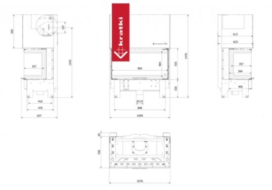 фото Каминная топка Kratki PRO NBC 15