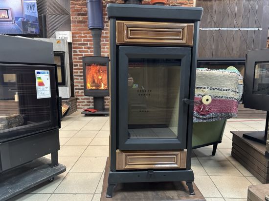 фото Печь-камин Astov Майолика карамель