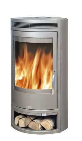 фото Пристенно-островной камин в камне ABX Arktis 8