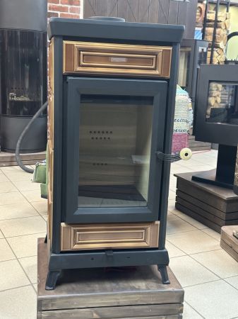 фото Печь-камин Astov Майолика карамель