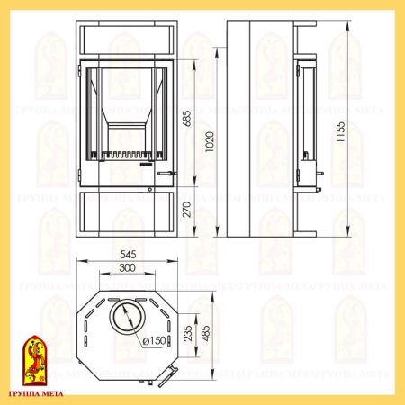 фото Печь-камин Рейн