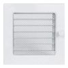Решетка с жалюзи 17*17 белая