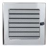 Каминная вентиляционная решетка с жалюзи 17*17 никель