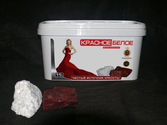 фото Камни для бани Красное&Белое - Яшма и Кальцит